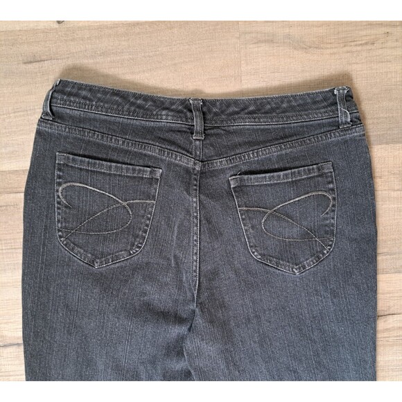 Chico's Platinum Women's Boot Cut Size 1 US 8 Short Black Jeans Stretch - Picture 4 of 8